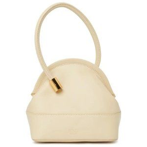 Louise et Cie | Mez Curved Top Handle Leather Bag in French Vanilla